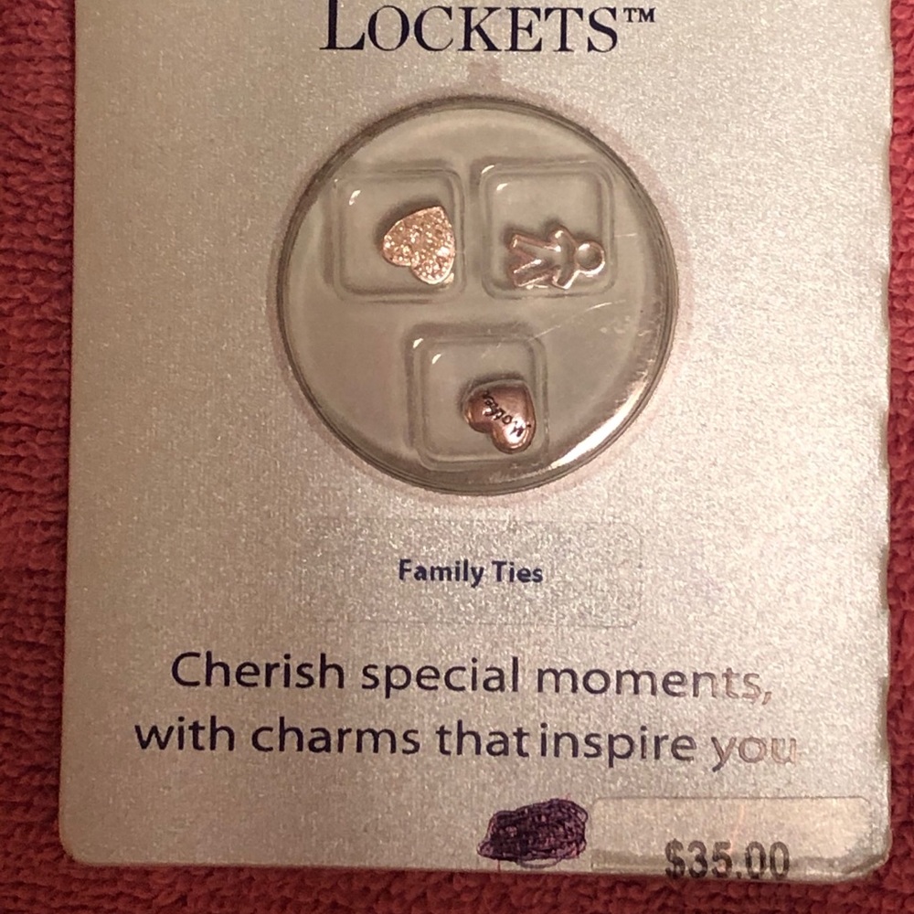 NWT Silverworks Silver Plated Family Ties Lockets